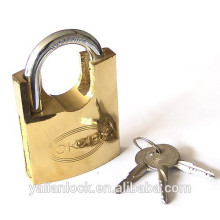 Europe Market Good Quality Golden Plated Shackle Half Protected Cross Key Padlock